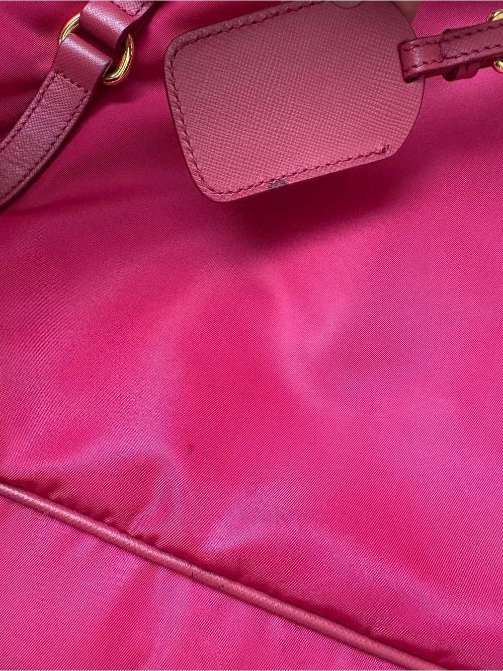 Prada Pink Tessuto Nylon Tote Bag with Gold Hardware - Picture 7 of 7